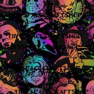 Horror Halloween Rainbow SEAMLESS PNG
