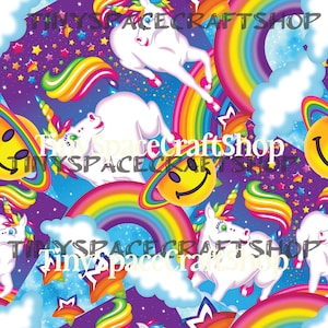 Rainbow unicorn SEAMLESS PNG