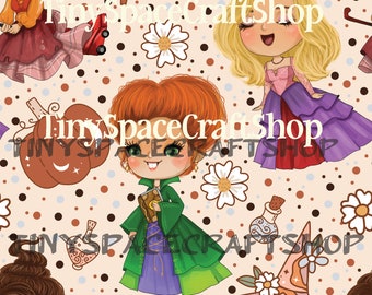 Witch Halloween  Seamless PNG