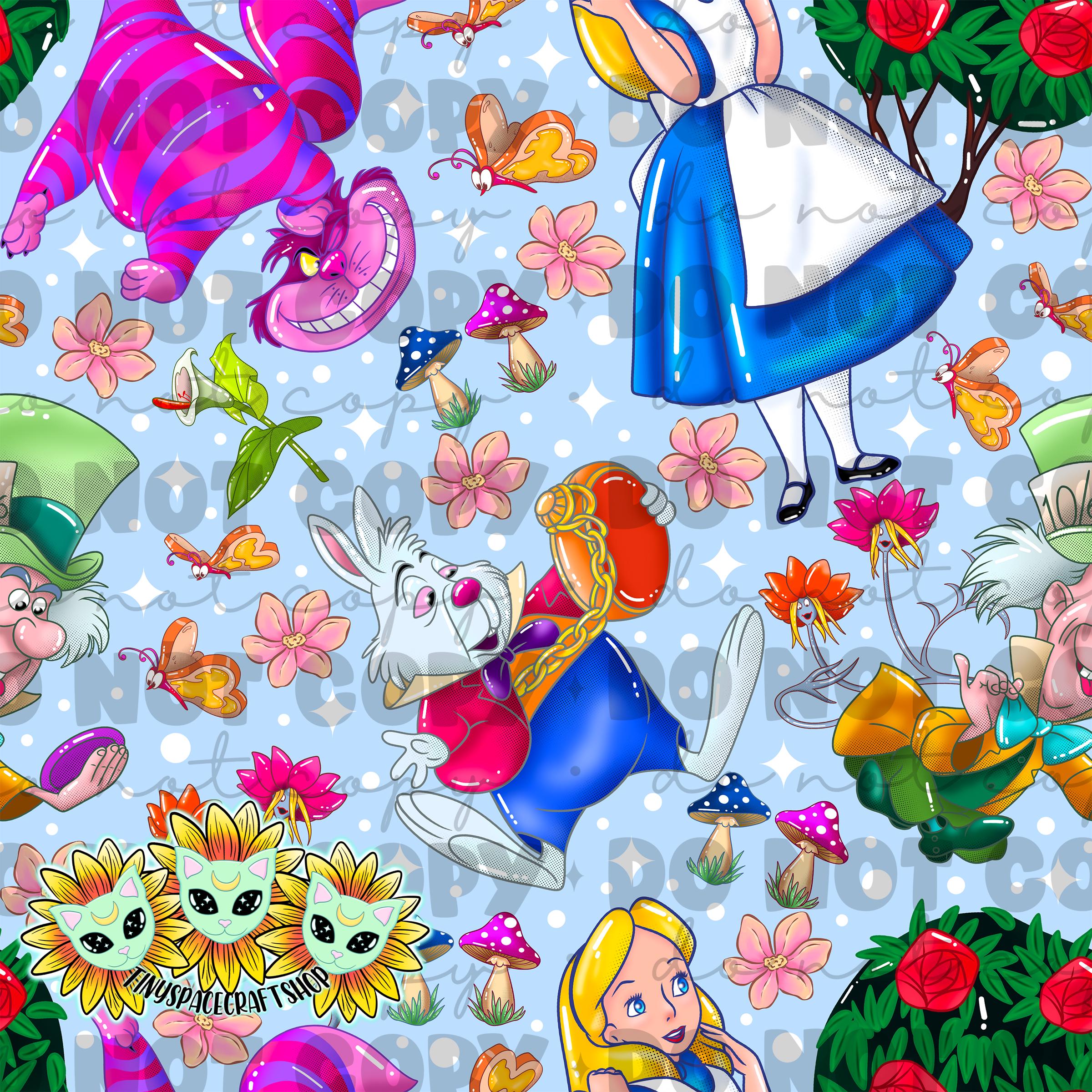 Wonderland Repeating Tiled Seamless Pattern - Etsy