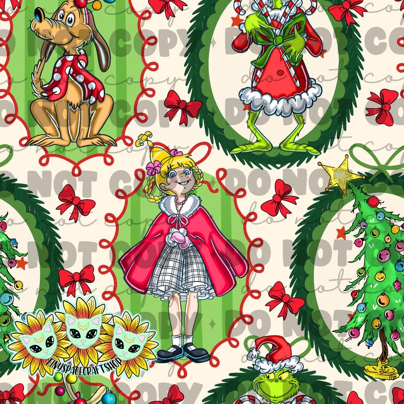 Christmas Cartoon Repeating Tiled Seamless Pattern - Etsy