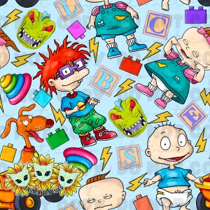 Babies cartoon SEAMLESS repeating pattern