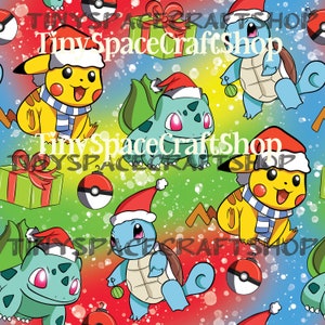 Cartoon Christmas hand drawn SEAMLESS PNG
