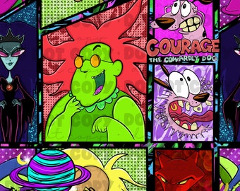 Scared dog comic SEAMLESS PNG