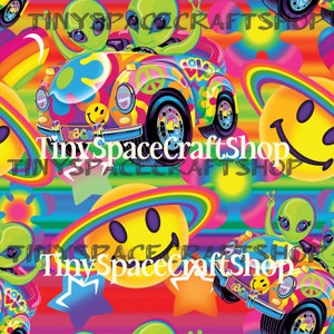 Alien arc-en-ciel PNG SANS COUTURE
