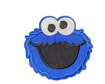 Cookie Monster Patch, Iron On/Sew On