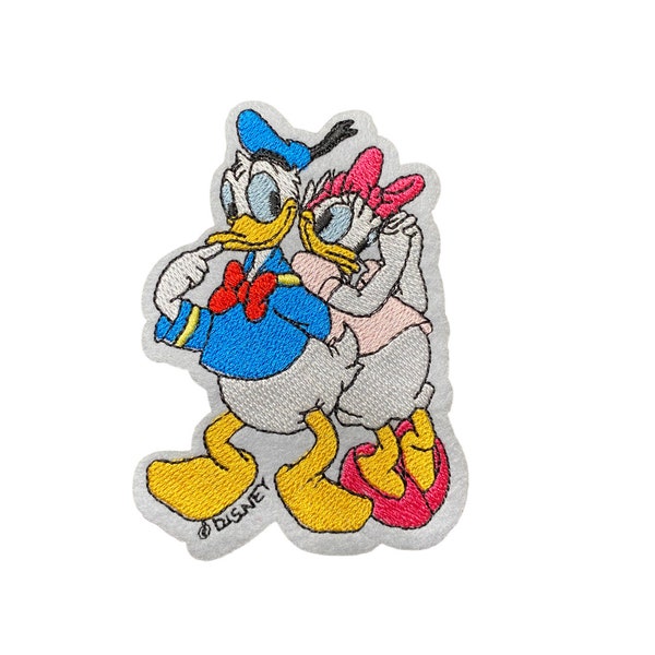 Donald Daisy Duck Patch, Iron On/Sew On