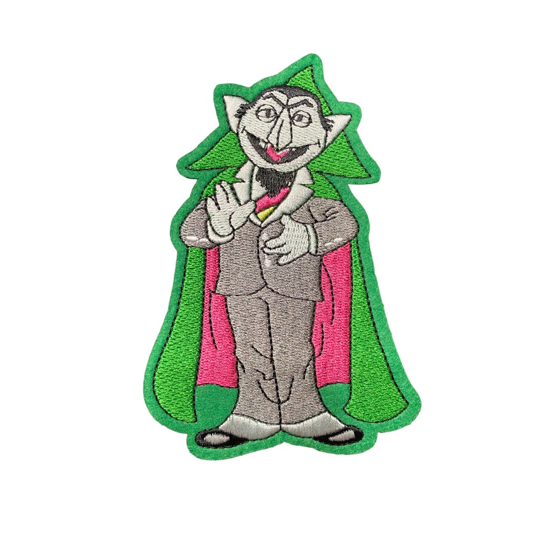Sesame Street Count Dracula Patch Iron On/sew On - Etsy