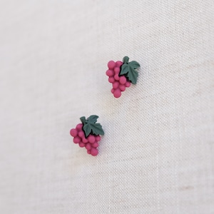 Grape earrings, fruit earrings, cute earrings
