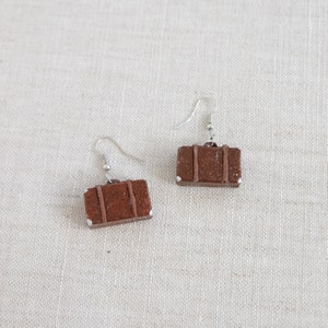 Boucles d'oreilles valise, boucles d'oreilles valise vintage, boucles d'oreilles bagage, boucles d'oreilles vintage