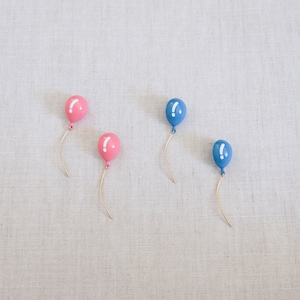 Balloon earrings, pink balloon earrings, blue balloon earrings, cute earrings, girly earrings