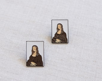 Mona Lisa earrings, famous painting earrings, artistic earrings, painter's earrings