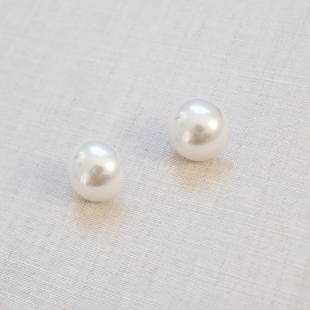 Large Size Pearl Earrings, Huge Pearl Earrings, Bridal Pearl Earrings