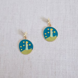 The little prince earrings, B612 planet earrings, fairy tale earrings