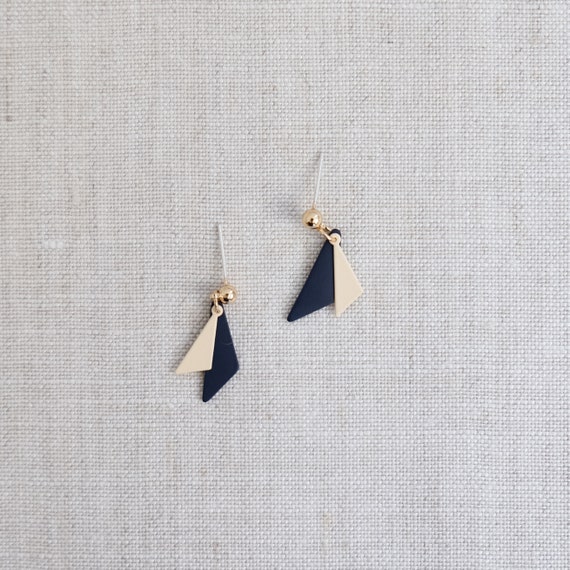 Navy Geo Shape Earrings Navy Geo Shape Earrings