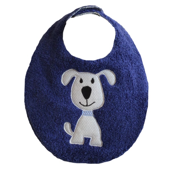 Bib navy with puppy