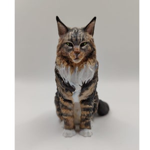 Custom Maine Coon - wedding cake topper - Personalized painting service - cat statue - pet cake topper - cat birthday cake - pet birthday