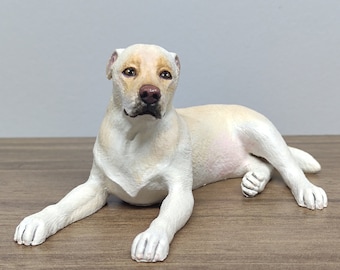 Labrador retriever - Servicio de pintura personalizada - Perro labrador - Estatua de perro - Adorno para tarta - Cumpleaños de perro - Estatua de labrador retriever