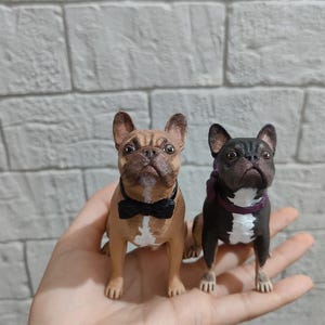 Bulldog francese personalizzato - cake topper per cani - Servizio di pittura personalizzato - Statua di cane - cake topper per cani - cake topper per matrimonio
