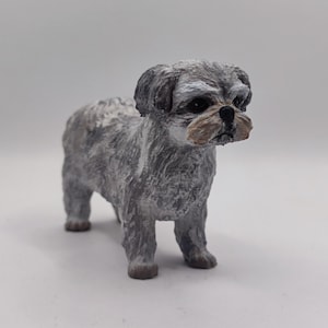 Cane Shih Tzu personalizzato - Servizio di pittura personalizzato - cake topper e statua di cane