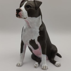 Staffordshire Bull Terrier Terrier Statue: Wedding Cake Topper - Dog Memorial