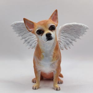 Custom Chihuahua statue - Dog Memorial - Dog lover gift - Personalized painting service - dog statue- dog topper cake -