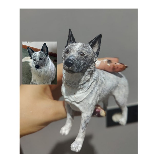 Australian Cattle Dog - dog cake topper - Personalized painting service - Australian Cattle Dog statue - dog statue - dog figurines -