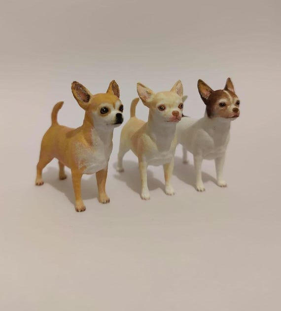 パーソナライズされたチワワの像 - カスタム犬用ケーキトッパー