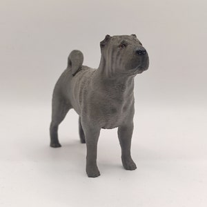 Shar Pei - Acrylmalerei - Cake Topper - Hochzeit Cake Topper - Hochzeitstorte - Goldenes Bild - Goldenes Bild - Goldenes Bild