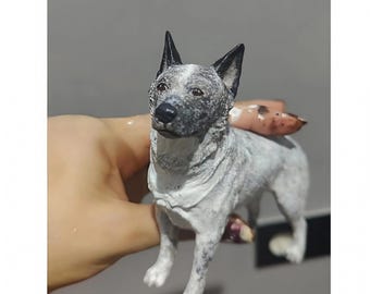 Custom Australian Cattle Dog Figurine:  Wedding Cake Topper - Personalized Pet Memorial - No Extra Customs Fees !