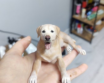 Labrador retriever - personalized painting service - Labrador dog  -   - dog statue - cake topper - dog birthday - labrador retriever statue