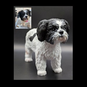 Shih Tzu dog statue -  Christmas Ornament - Personalized painting service - Dog statue - dog sculpture - dog topper cake - topper cake -