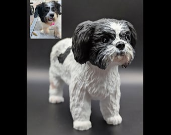 Personalized Shih Tzu Statue: Custom Dog Memorial, Cake Topper