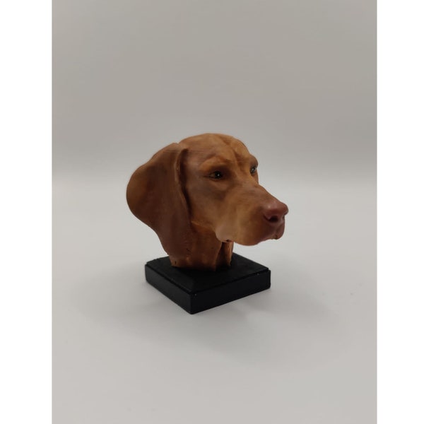 Personalized Vizsla bust -   painting service - handmade painting - dog statue - Vizsla Dog - wedding cake topper - dog birthday