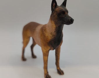 Custom Realistic Malinois Statue - Dog Figurine from Your Photo - Personalized Pet Replica