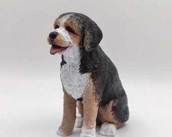 Figura personalizada de Bernedoodle – Adorno para tarta de perro personalizado, recuerdo de mascota