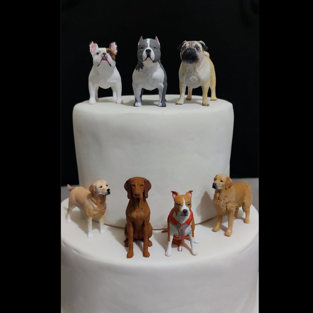 Personalized Pet Cake Topper – Custom Dog Figurine, Handmade Statue - Etsy