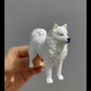 Samoyed - Personalized painting service - Samoyed statue - dog statue - dog figurines - cake topper - dog birthday - wedding cake topper