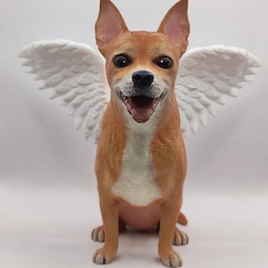 Custom Chihuahua Memorial - Dog Memorial - Dog lover gift - Personalized painting service - dog statue- dog topper cake -