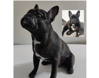 French Bulldog - Personalized painting service -  Dog statue - dog topper cake - wedding cake topper - dog birthday - custom dog statue