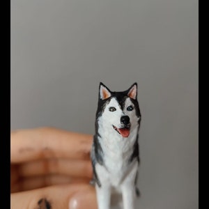 Husky - Personalized painting service - Siberian Husky statue - dog statue - dog figurines - cake topper - dog birthday - Husky Sibe