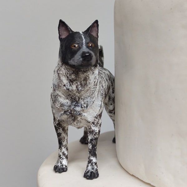 Personalized Australian Cattle Dog wedding cake figurine - dog cake topper - Personalized painting service - Australian Cattle Dog statue