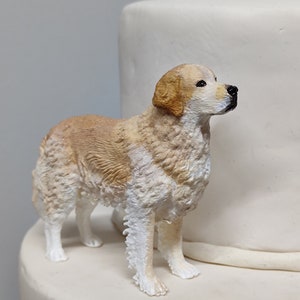 Personalized Golden Retriever cake topper -  wedding cake topper - Handmade painting - Golden Retriever - custom cake figurine