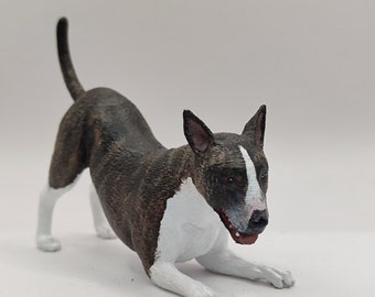 Custom Bull Terrier Figurine - Personalized Dog Statue, Cake Topper