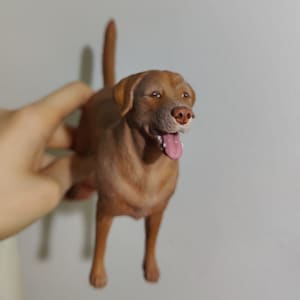 Labrador retriever rosso volpe - topper per torta nuziale - servizio di pittura personalizzato - cane Labrador - statua di cane - compleanno di cane -