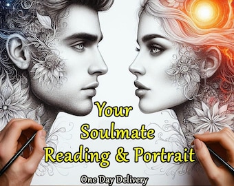 Soulmate Portrait & Reading: Intuitive Digital Art (24 Hours)