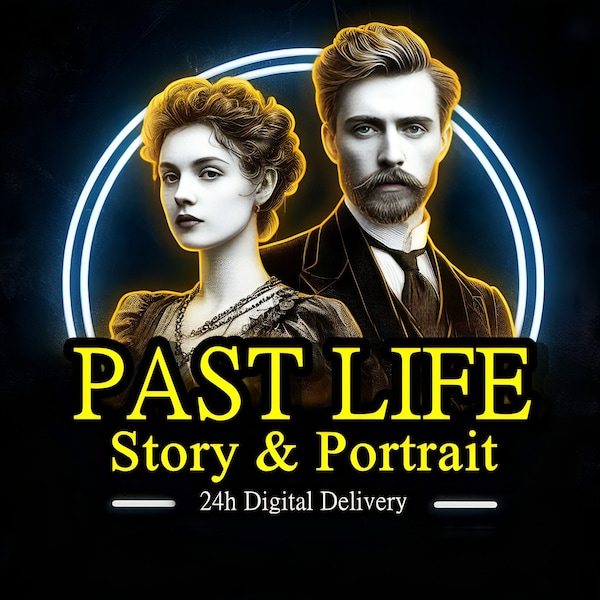 Erforsche dein früheres Leben | Lesung aus dem früheren Leben mit Ihrer Geschichte und Ihrem Porträt | Digitale Lieferung eines Tages