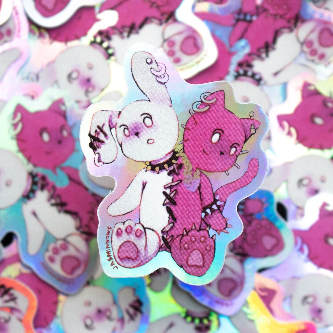 Bunny Cat Sticker - Etsy