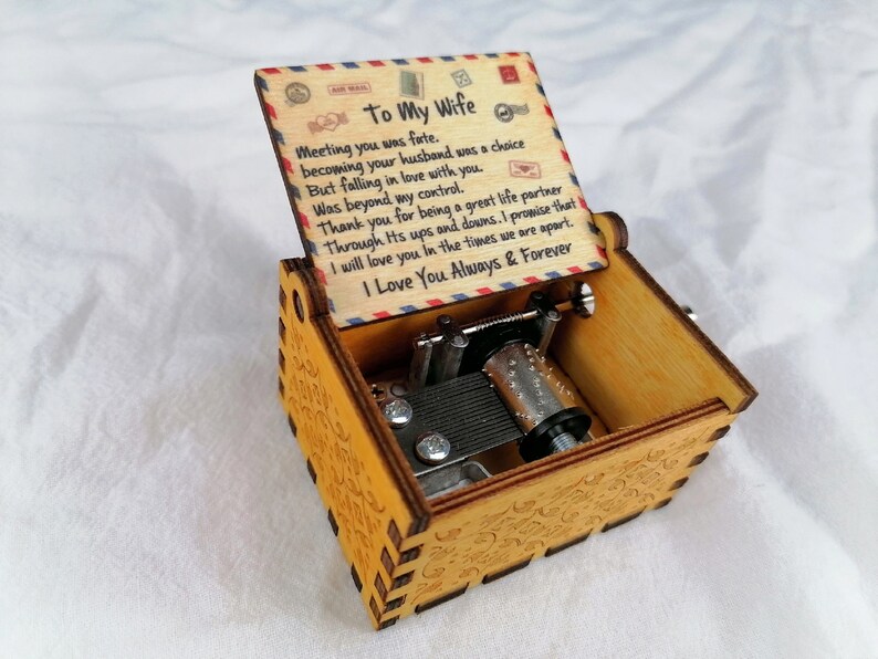 Engraved Wood Music Boxes Handmade Wooden Music Boxes Custom Etsy