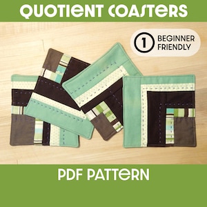 Quotient Coasters - PDF PATTERN